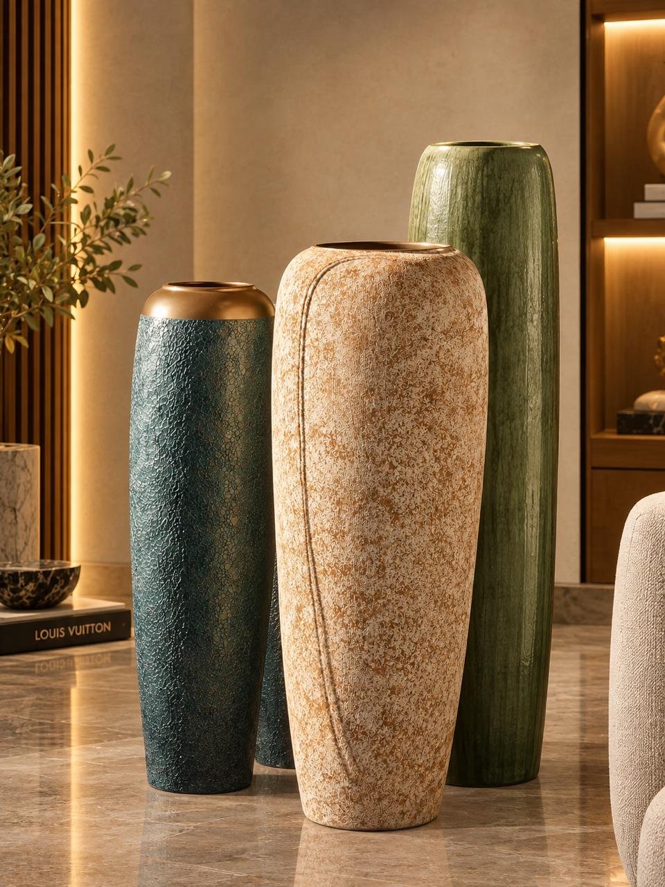 Textured Floor Vases