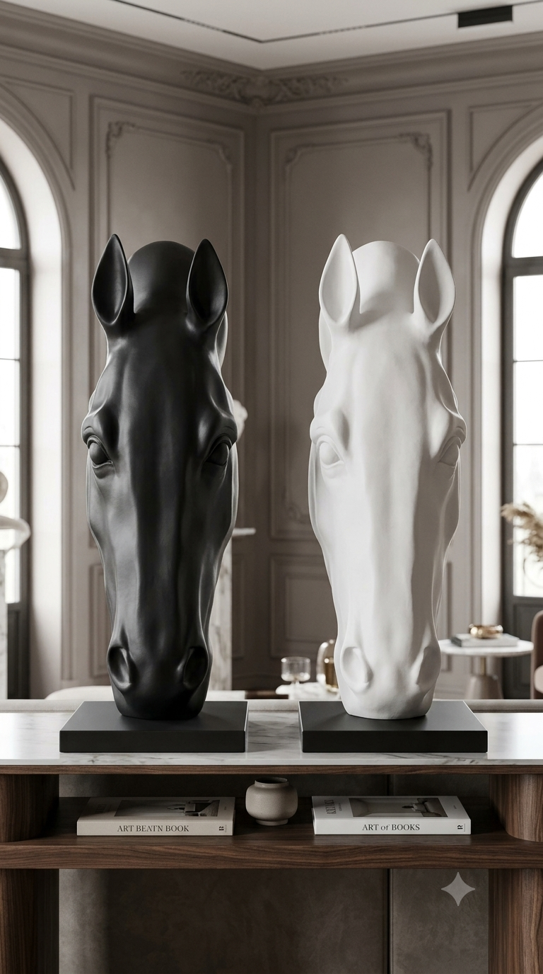 Monochrome Horse Busts